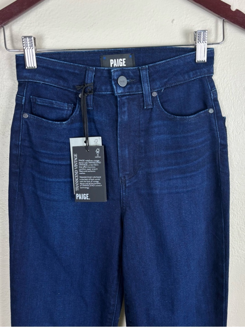Paige Femme Jeans Size 25 Lumiere Blue High Rise Crop Mini Boot Jeans NWT - Picture 5 of 12